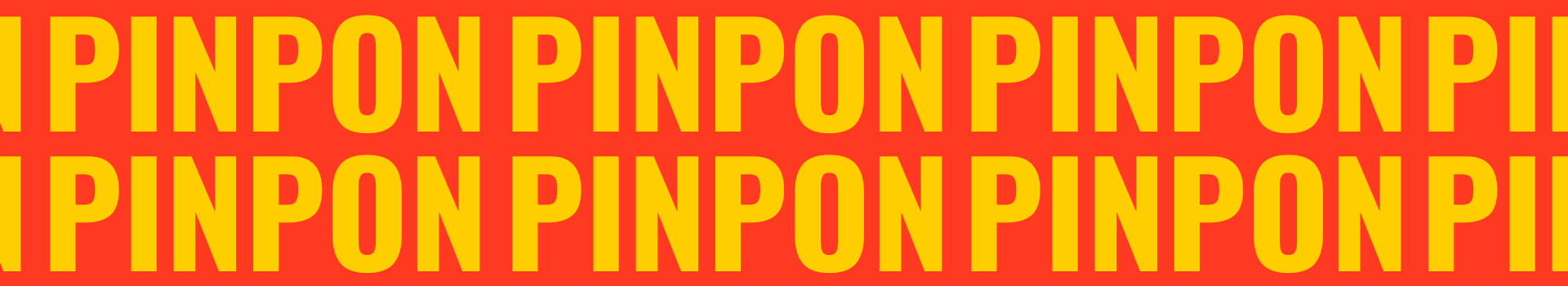 Bannière avec écrit dessus PINPON PINPON